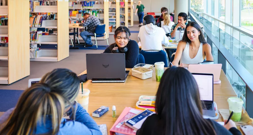 RDP students working in library