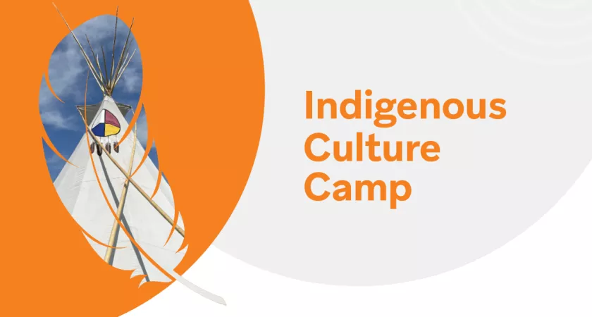 Indigenous Culture Camp - image of tipi and event graphic