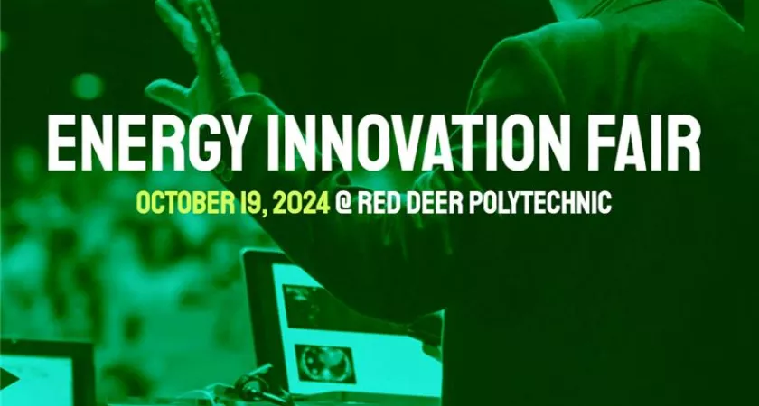 Graphic with text that reads Energy Innovation Fair