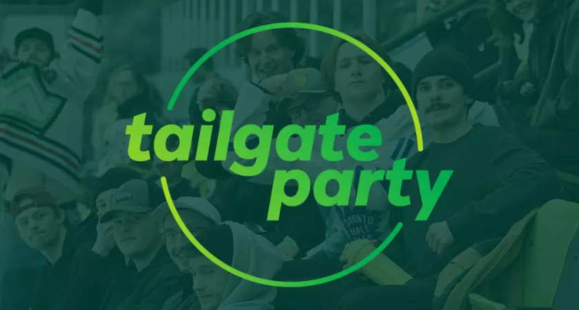 Tailgate party hockey game fans