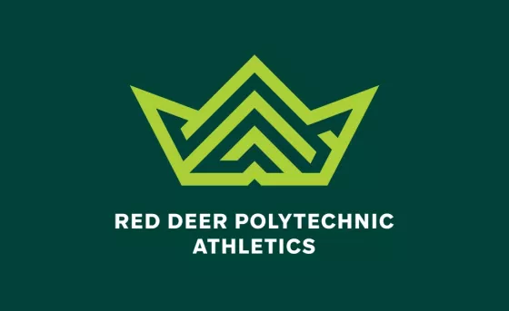 The lime green Crown logo of Red Deer Polytechnic Athletics 