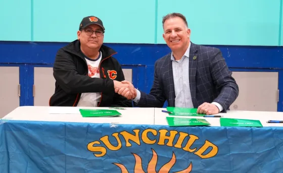 Clint McHugh, Councillor, Sunchild First Nation and Stuart Cullum, President, RDP