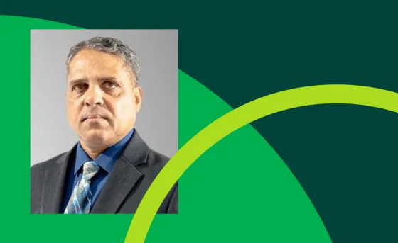 A headshot of Rafael Mohammed overtop of RDP branded graphics