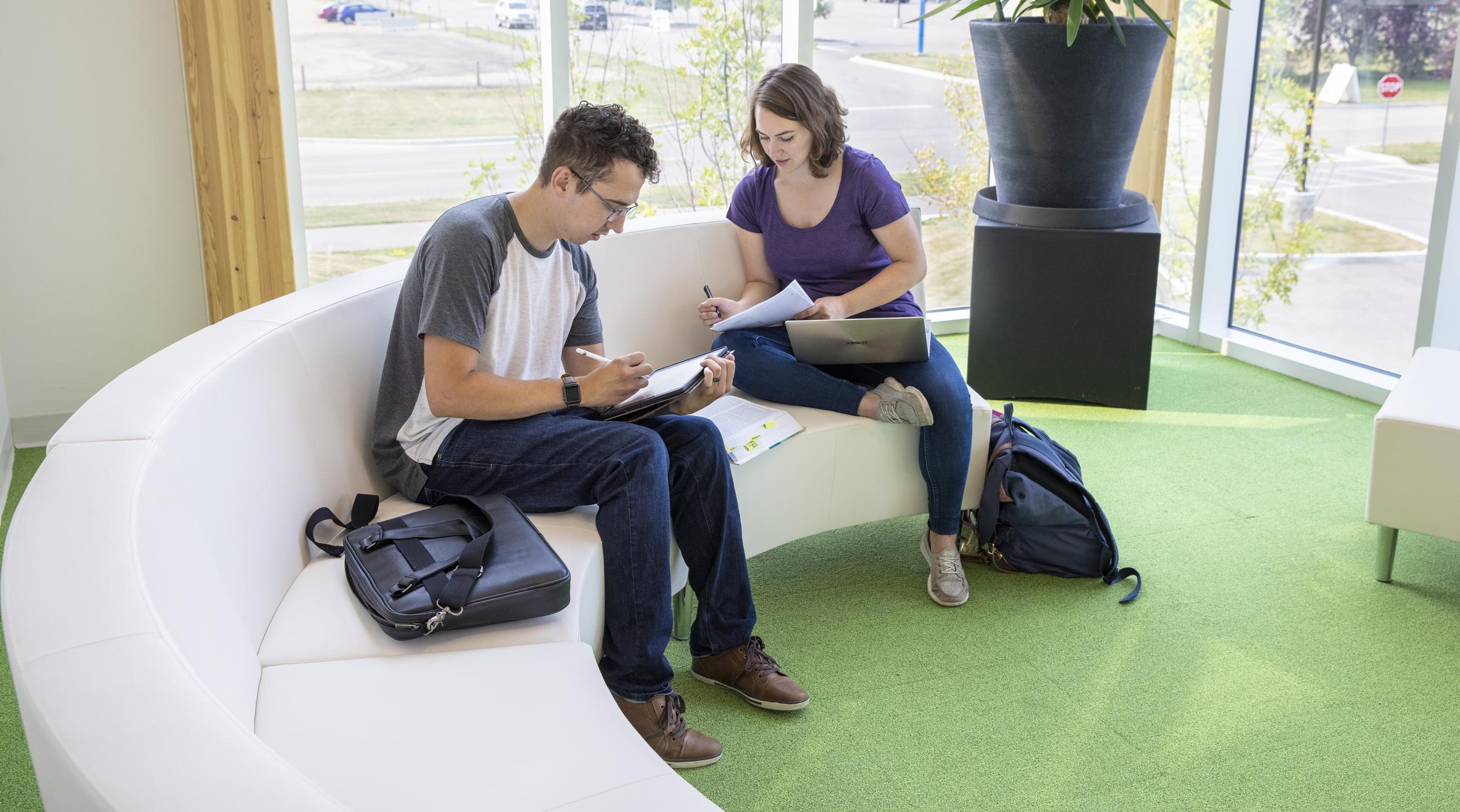 Students study in common areas within Studio Residence