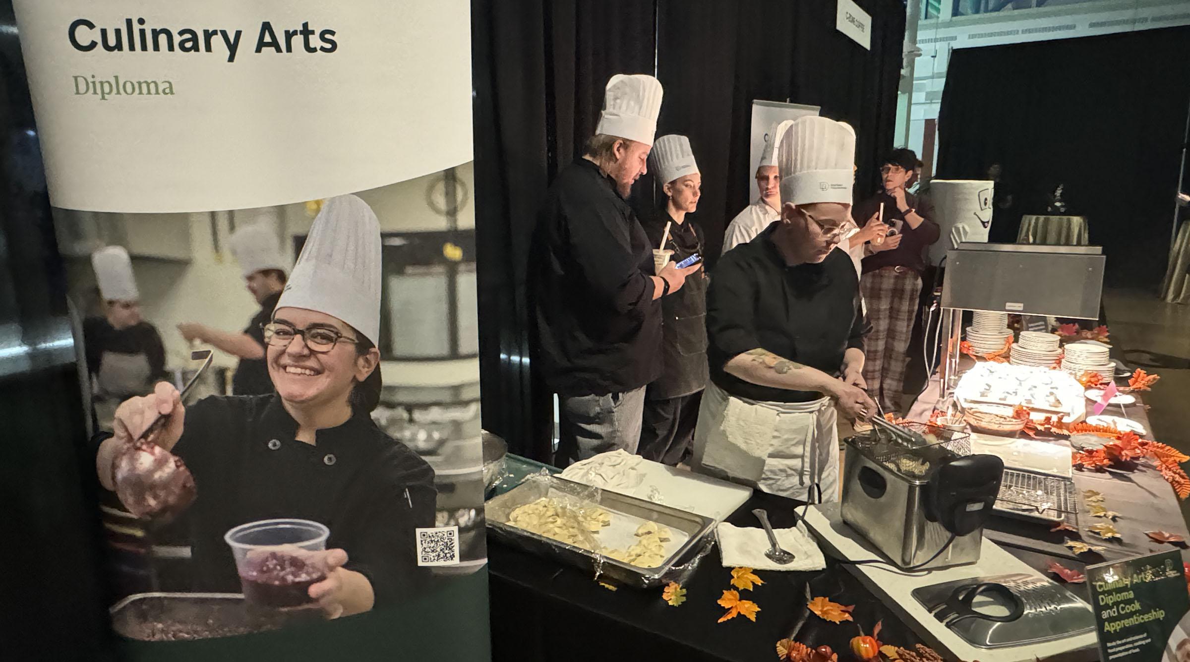 Students in RDP's Culinary Arts program make food for guests at Palate: A Taste of Local on October 24, 2024