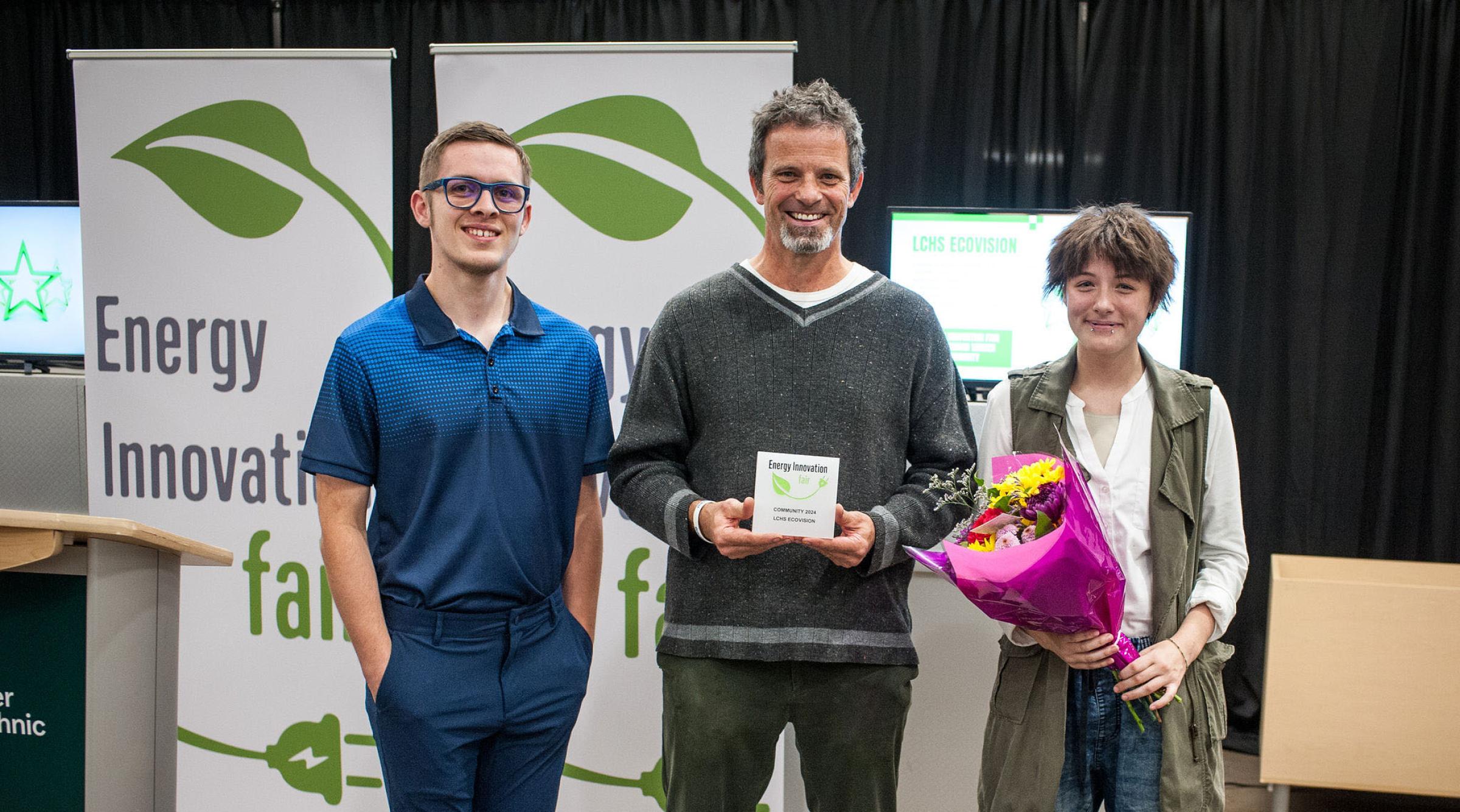 Lacombe Composite High School's EcoVision group received the Energy Innovation Fair Green Award in the Community Category (Oct. 2024)