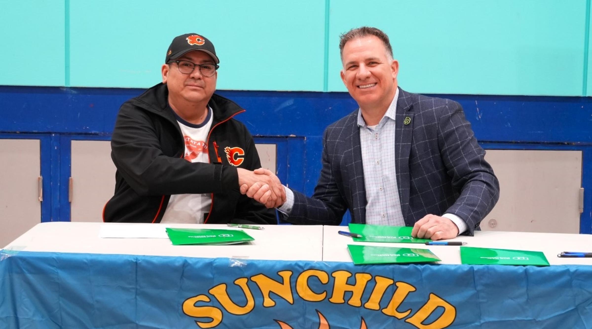 Clint McHugh, Councillor, Sunchild First Nation and Stuart Cullum, President, RDP