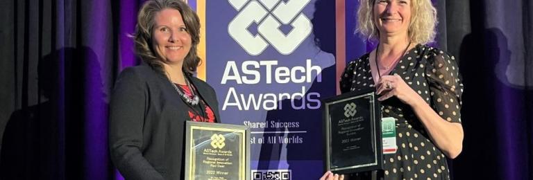 Dr. Tonya Wolfe accepts ASTech Award