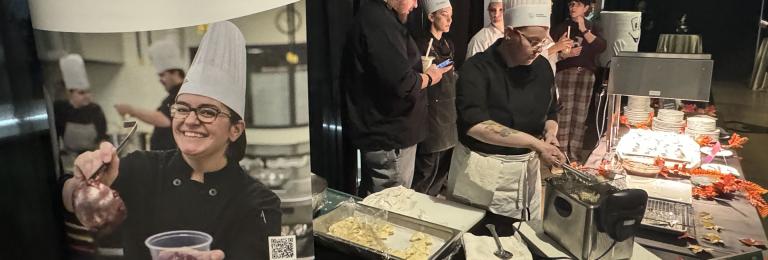 Students in RDP's Culinary Arts program make food for guests at Palate: A Taste of Local on October 24, 2024