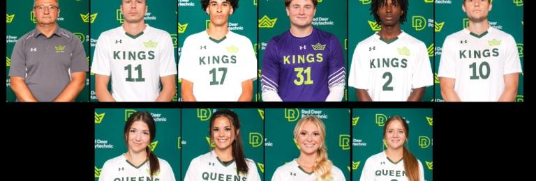 4 headshots of RDP's Kings and 4 headshots of RDP Queens soccer team members