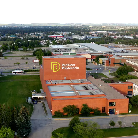 Red Deer Polytechnic's Main Campus aerial photo
