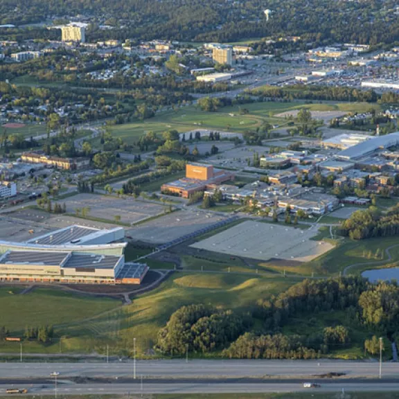 Campus wide aerial shot