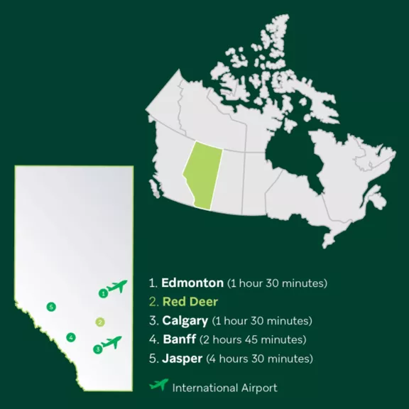 Red Deer Map