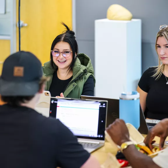 Students engaged in conversation